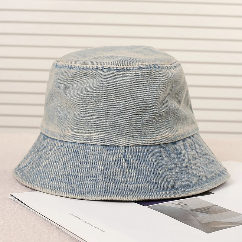 봄/여름 야외 여행을위한 새로운 유행 조절 가능한 데님 모자 태양 보호 UV 보호 남여
