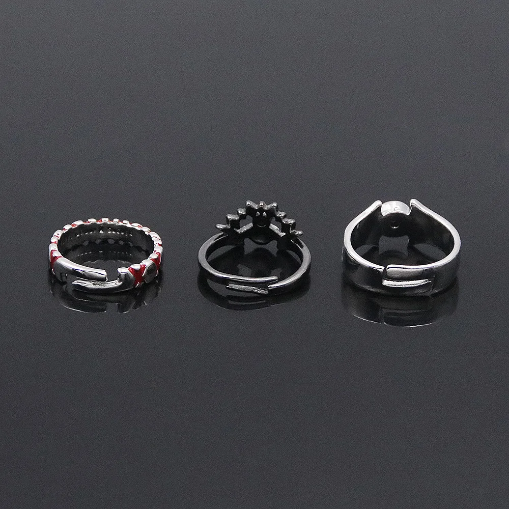 أنيمي السيف الفن على الانترنت حلقة Kirigaya كازوتو تأثيري المعادن قابل للتعديل خواتم للنساء الرجال مجوهرات الدعامة اكسسوارات #4