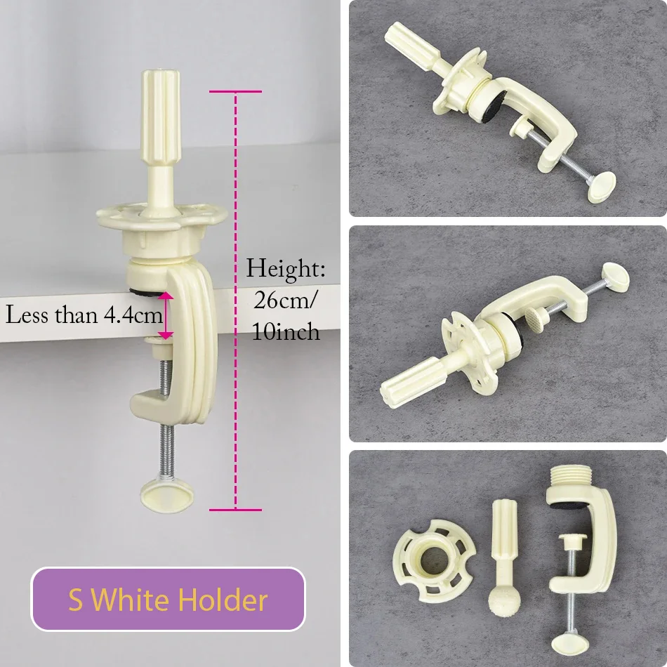 Clamp Holder for Wig Head Manikin Training Mannequin Head Stand Manicure Practice Hand Holder Adjustable  C-clamp Holder