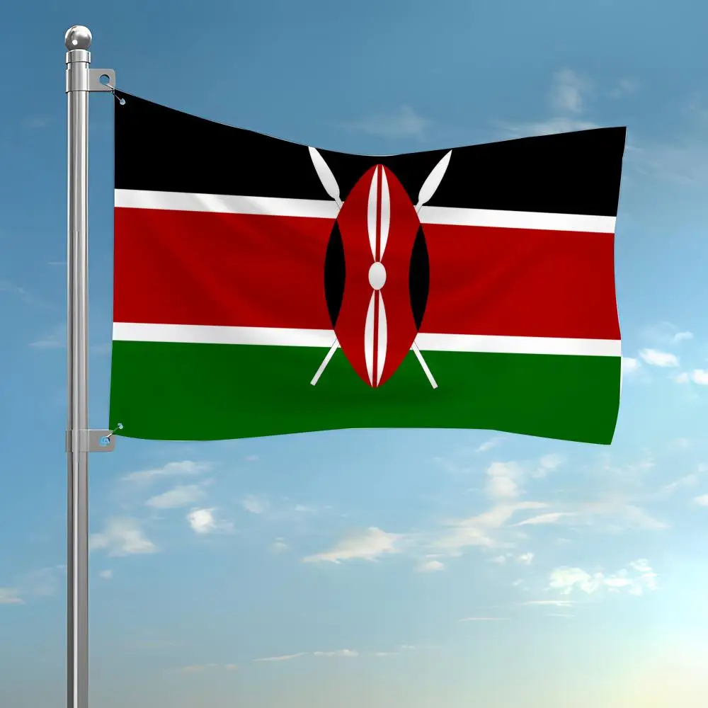Kenya Flags Custom Wall Hanging Background Art Banner For Bedroom Home Living Room Outdoor Decor