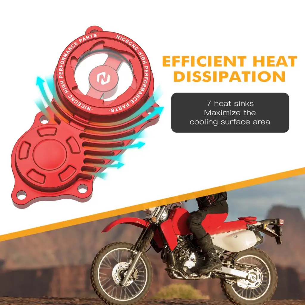NICECNC لهوندا XR650R XR 650 R 2000-2007 2006 2005 2004 2003 2002 2001 دراجة نارية فلتر زيت غطاء تغليف CNC الخام الألومنيوم