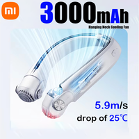 Xiaomi Lazy Leaveless Outdoor Sports Telescopic Turbine Rotating Wind Hanging Neck Fan Hanging Neck Fan Portable Summer Air Cool