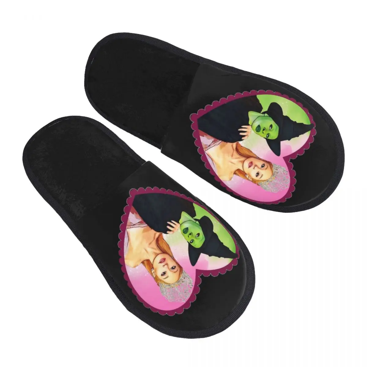 

Furry Slippers Wicked Movie Glinda и Elphaba, противоскользящие мягкие домашние меховые шлепанцы, тапочки для спальни
