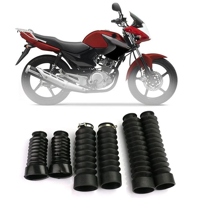 Motorcycle Off-Road Front Fork Dirt Dust Cover Gaiters Boots Protective Sleeve For Yamaha YBR125 Universal