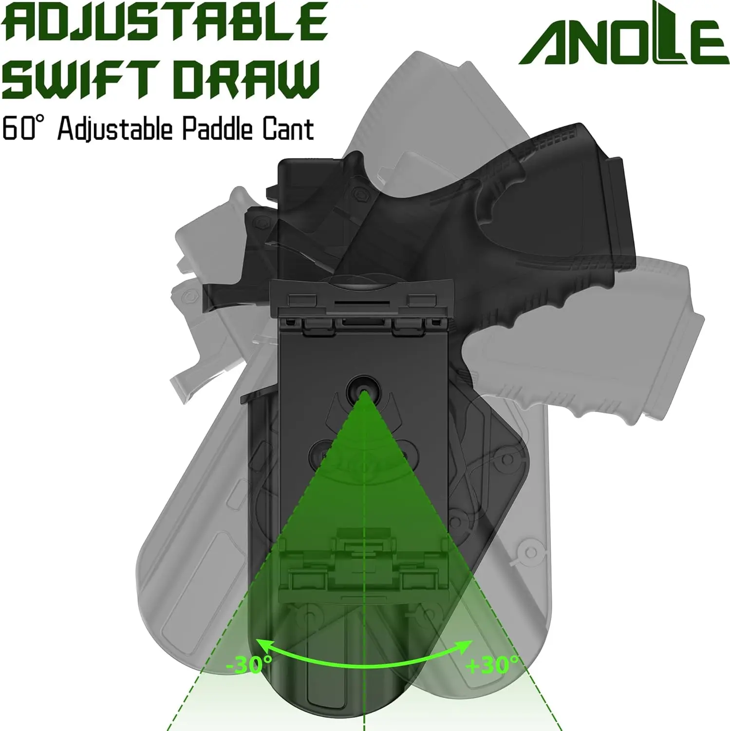 الحافظة التكتيكية OWB لـ Ruger 9، Taurus GX4، Hellcat Pro، Sig P365 XL، S&W M&P Shield EZ، SCCY Cpx، Glock 17 19 26 27 42 43 48 MOS #5