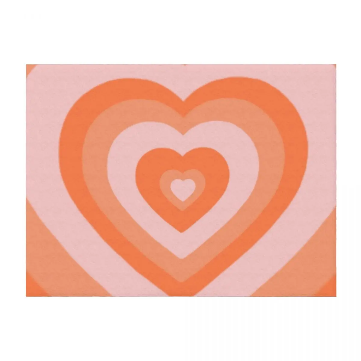 

Orange Retro Heart Throw Blanket Bed linens Heavy Luxury St manga Blankets