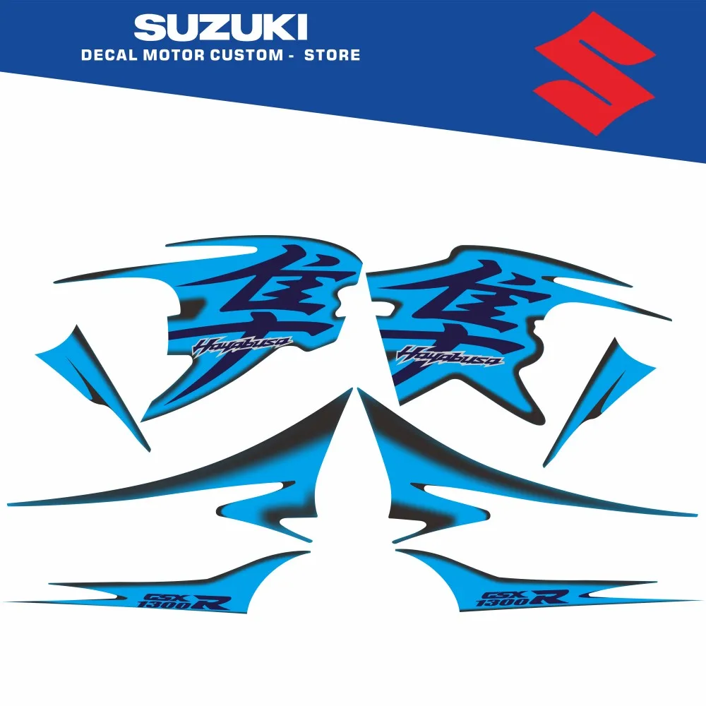 Motorcycle body fairing protective sticker anti-scratch decorative sticker suitable 270382 for Suzuki Hayabusa GSXR1300 R 08-19