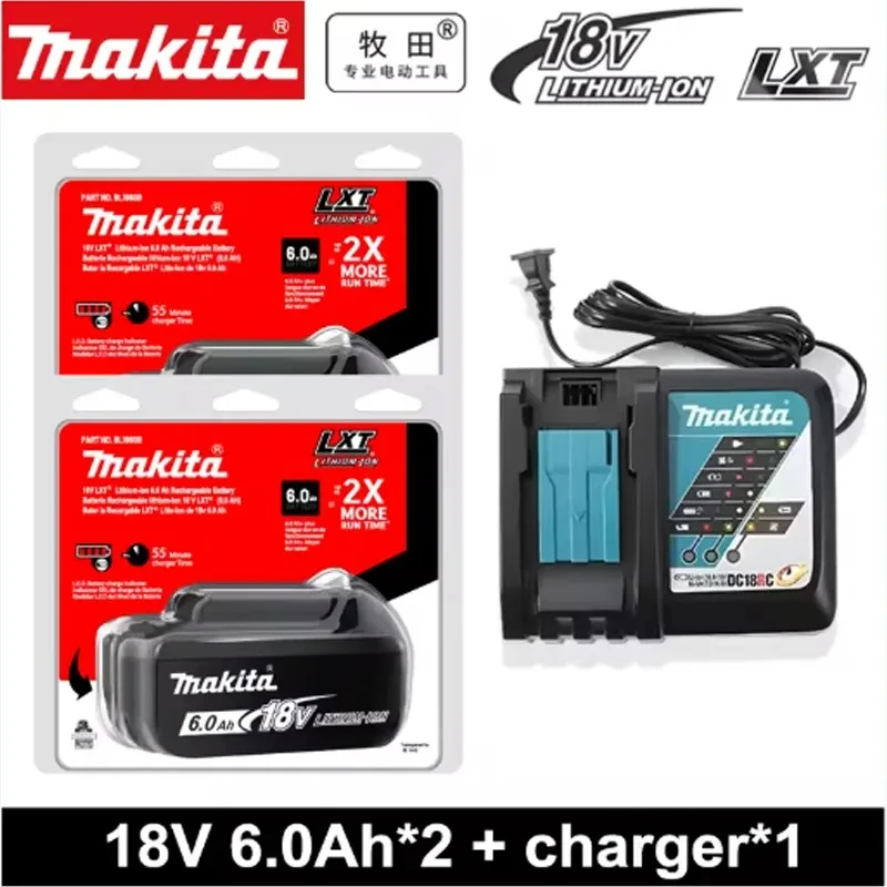 

Original Makita 18V Rechargeable Battery 18V 6Ah Lithium Ion Cell With Battery indicator For Makita Power Tools Battery