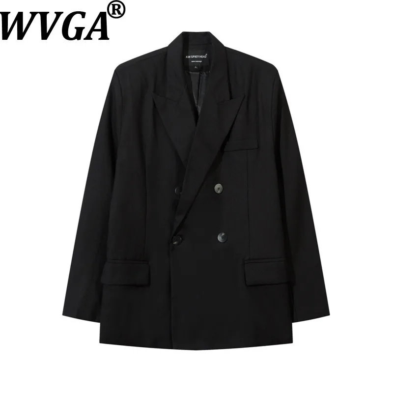 

WVGA Spring Autumn New Man Tide High Street Trendy Turn-Down Collar Suit Coat Niche Chic Casual Long Sleeve Blazer Jacket W13939