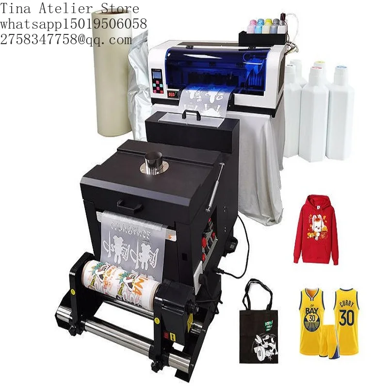A3 Dtf Drucker for Epso=n L1800 DX5 Dtf Printer and Mini Dtf Curing Oven Powder Shaker for Small Business at Home
