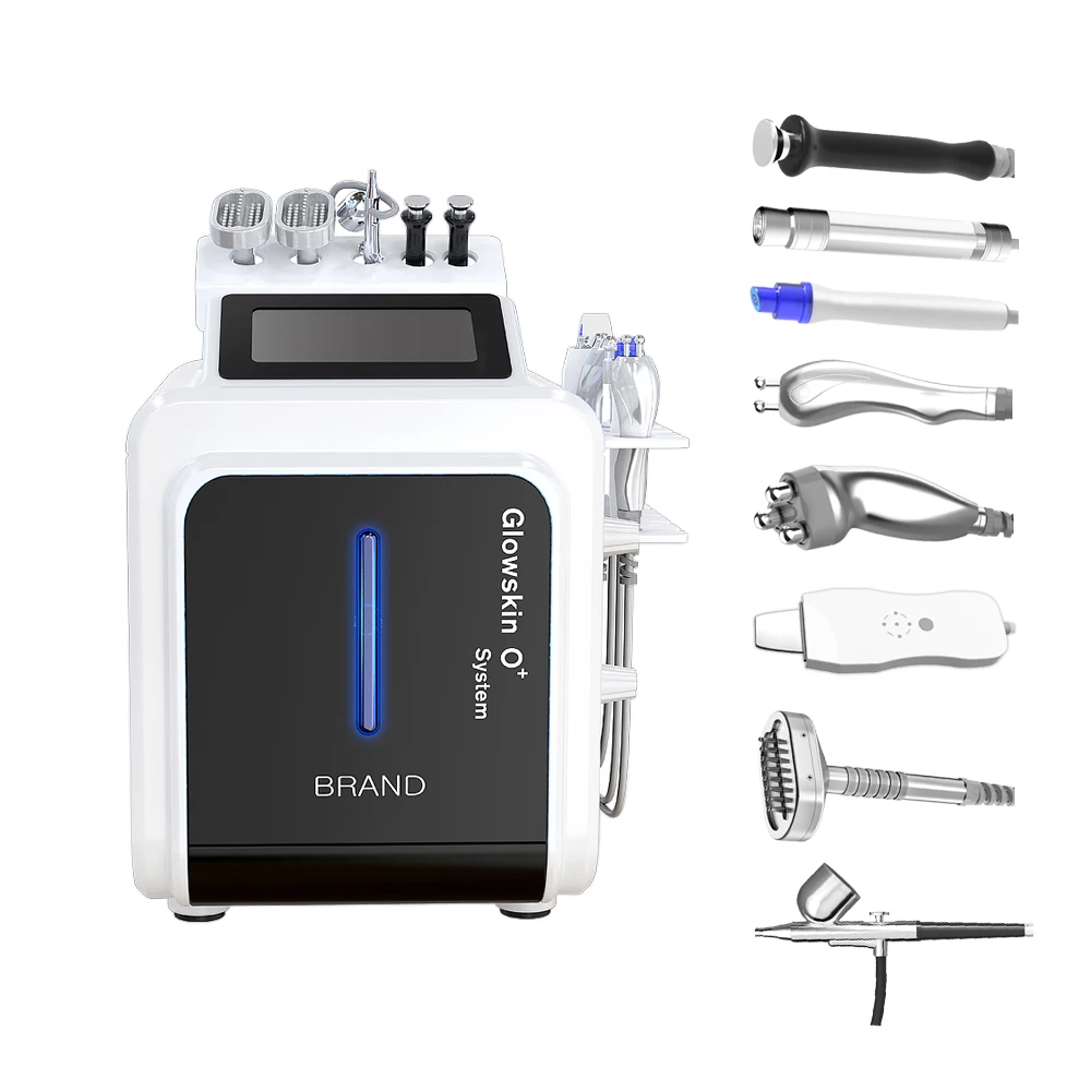 Multifunctionele Hydra Water Machine Mee-Eter Acne Verwijdering Apparaat Gezicht Lifting Huidverjonging Rf Ultrasone Dermabrasie Spa