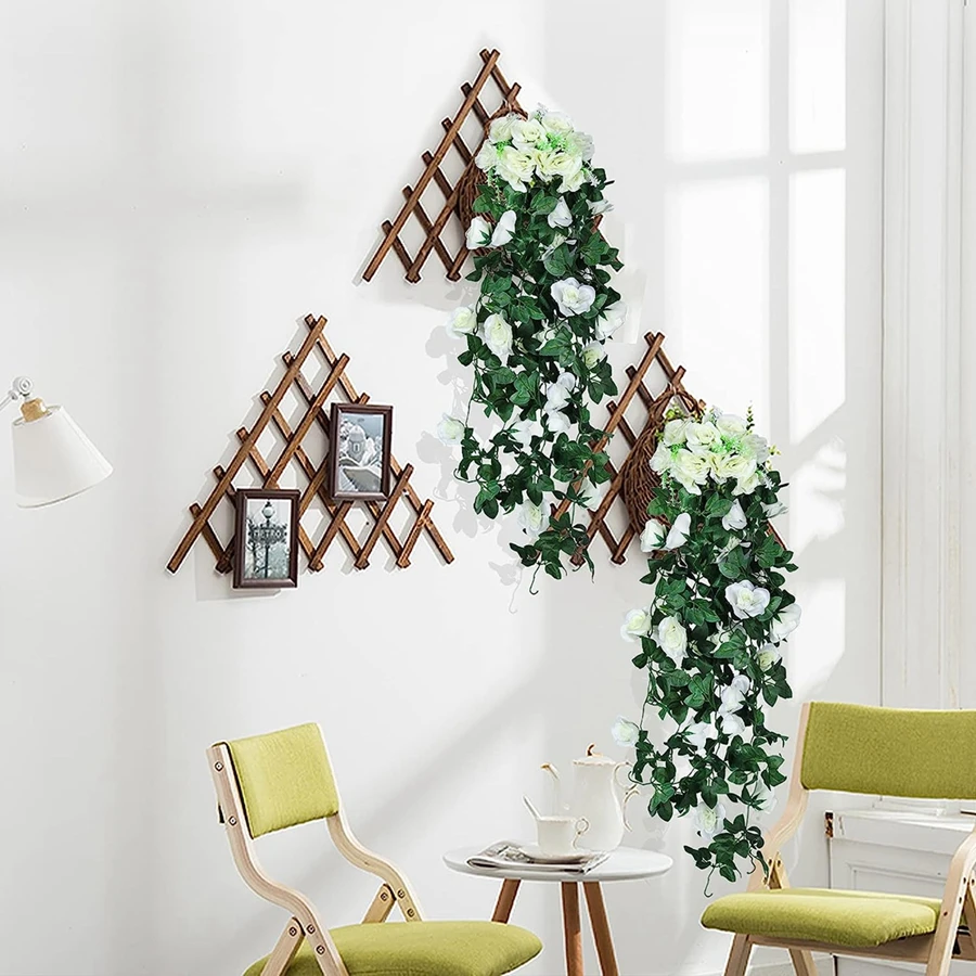 

1/2pcsArtificial Flower Rattan Arch Hanging Rose Room Home Table Accessories Wedding Yard Outdoor Garden Wall Diy Gift Box Decor
