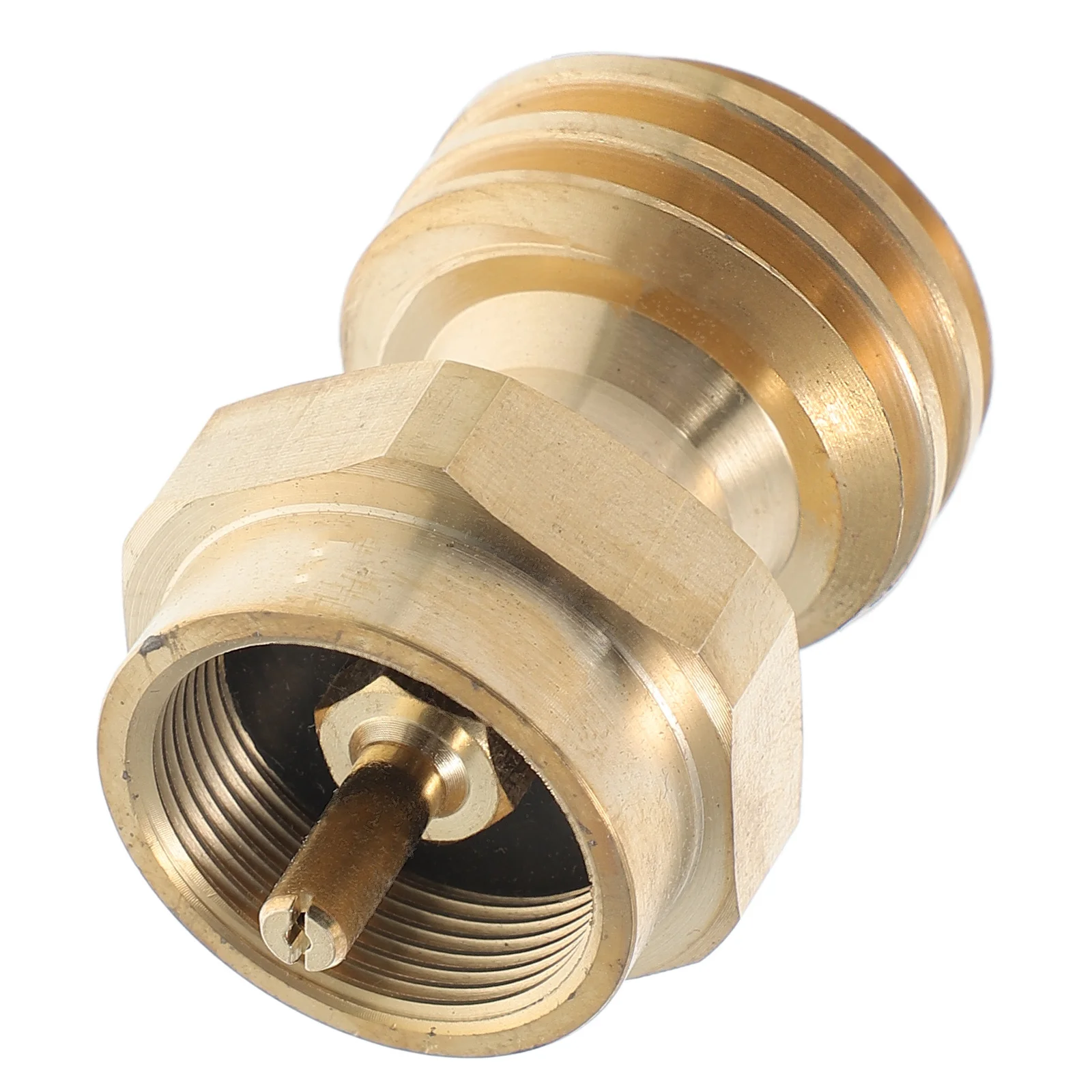 

1Lb Propane Adapter with Valve Wear Resistant Cylinder Thread Converter for Portable Camping Furnace Outdoor Supply Gear