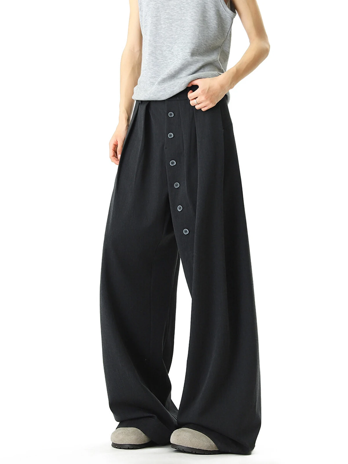 

American Sle Cleanfit Ice Silk Casual Pants Men Women Summer Drapey Straight Leg Trousers Trendy Brand Youth Active Sle