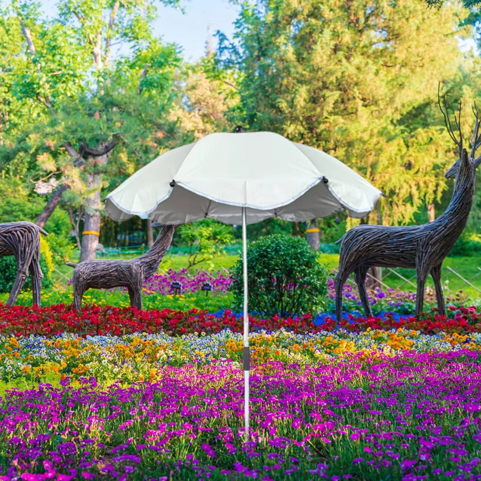 

Открытый зонт для растений, зонтик, садовый декор с телескопической штангой