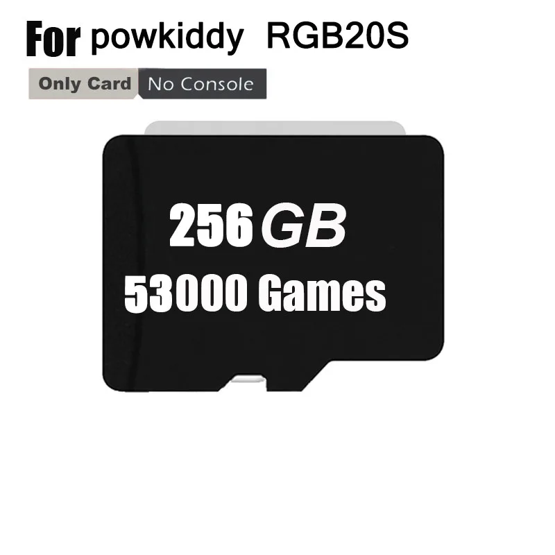 Voor PowKiddy RGB20S TF Card Handheld Game Machine Uitbreidingskaart Mamory Card256G 128G 64G 58000 Games klassieke Simulator