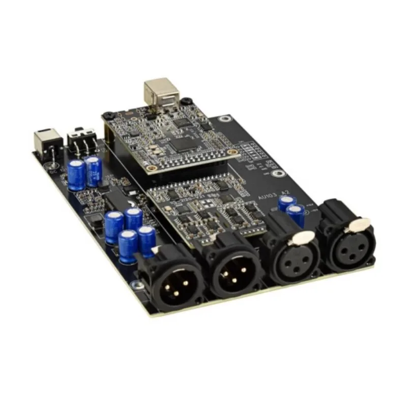 TopElec USB_BAL_22A Sound Card, Capture Card XMOS 2 Channel Recording Playback Indicator Measurement ES9018 ES9822