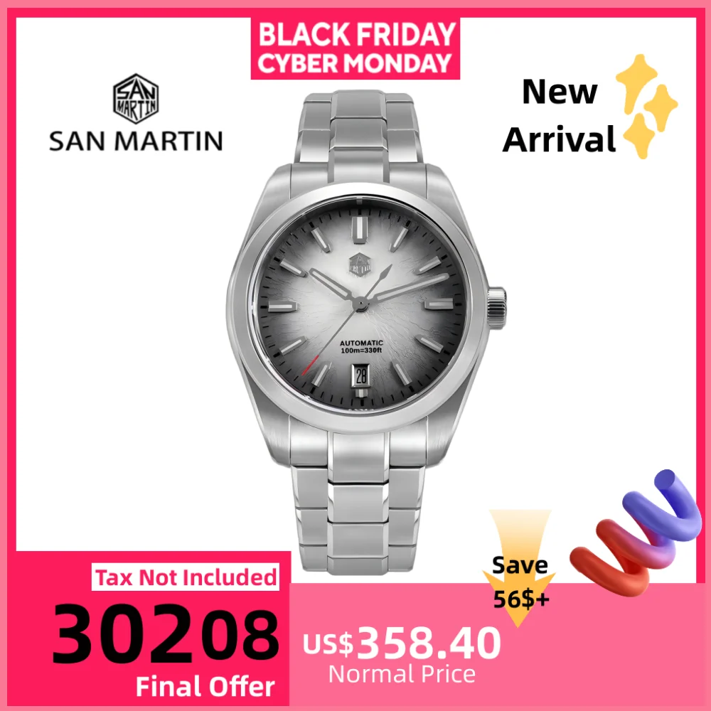 

San Martin оригинальные мужские часы с циферблатом GADA 36/39/42 мм JianZhan Miyota 9015 с автоподзаводом BGW-X1 10 бар с сапфировым стеклом Reloj SN0144GS/X/L-3/4