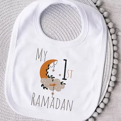 2025 Ramadan Baby Bib Islamic Baby Gift My First Ramadan Gift Muslim Girl Baby Shower Gift Idea Infant Eid Mubarak Photo Prop