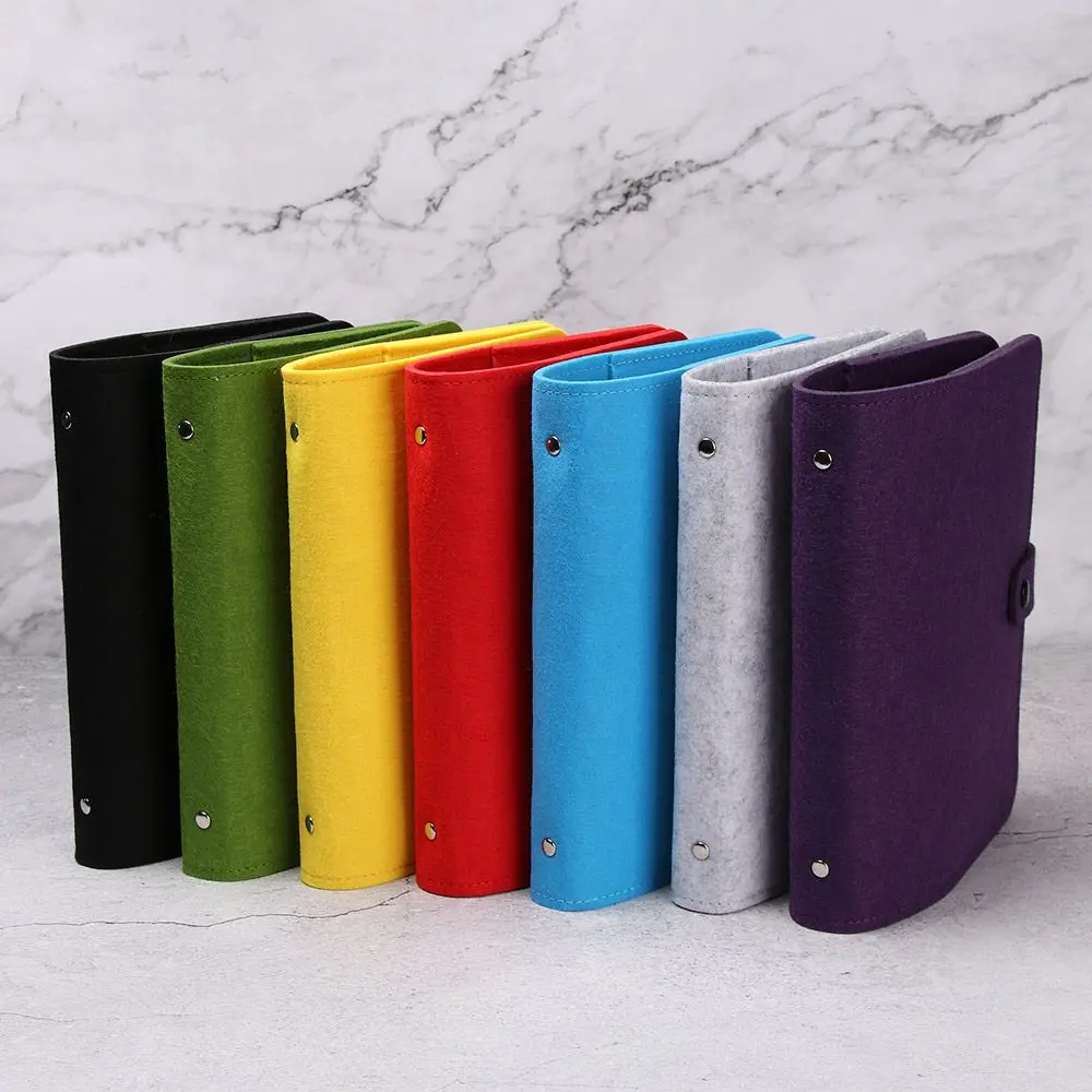 A5 A6 Colorful Fashion Office Supplies Stationery Felt Notebook Felt Shell Ring Binder Portable Diary