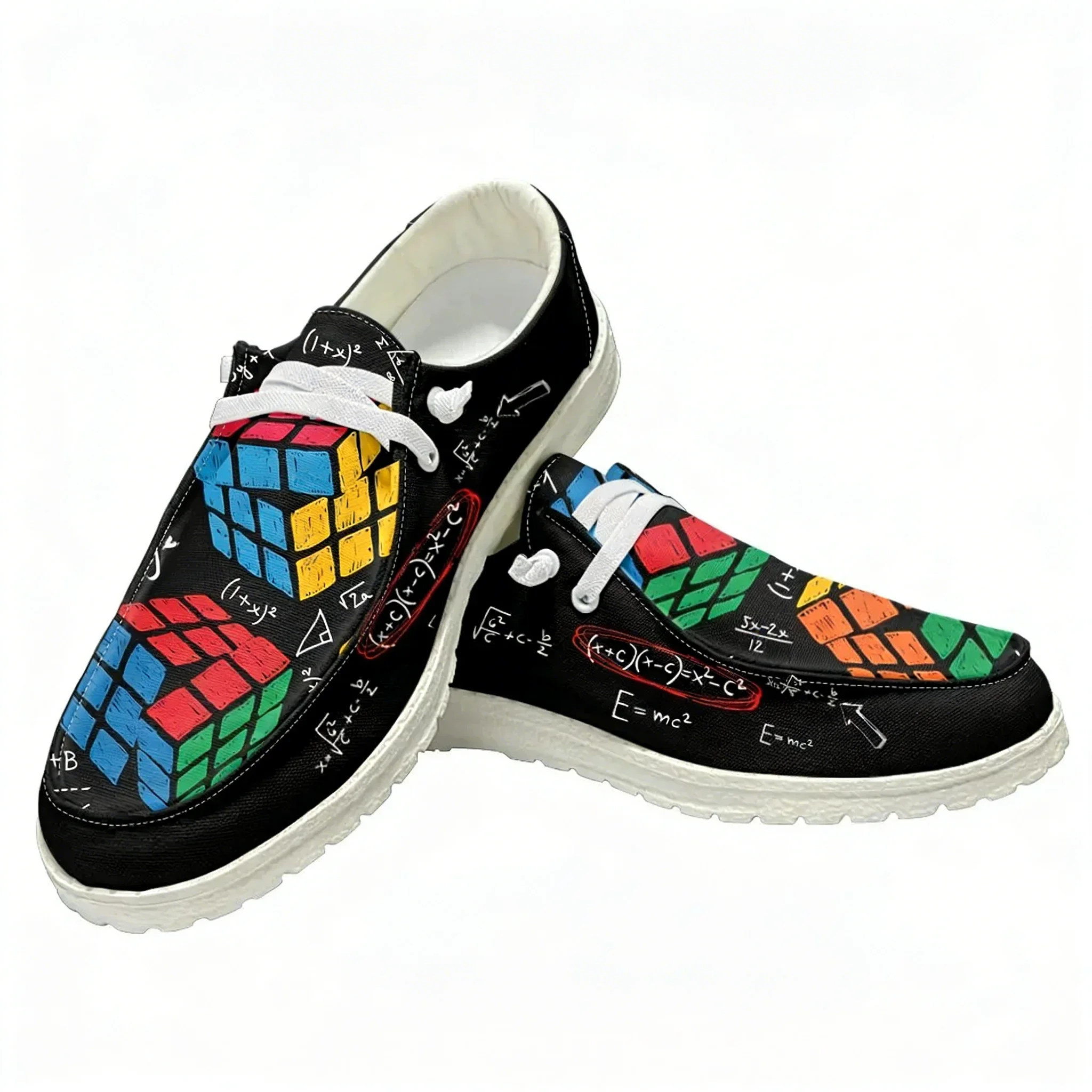 

Обувь Rubik Custom Math Rubik Fashion Design: повседневные туфли унисекс, дышащие, легкие, для улицы, на плоской подошве, изготовленные на заказ