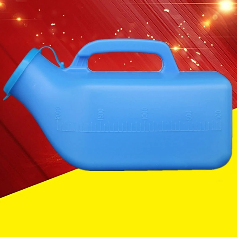 Urinal Pria Kapasitas Super Besar Anti Tumpah, Cangkir Urin Pria Anti Bocor dengan Tutup Sekrup