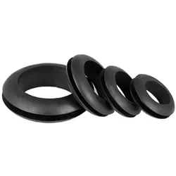 4-25mm Double-sided Protective Coil Black Rubber Protective Ring Electric Box Outlet Hole O-ring Threading Ring Seal Ring