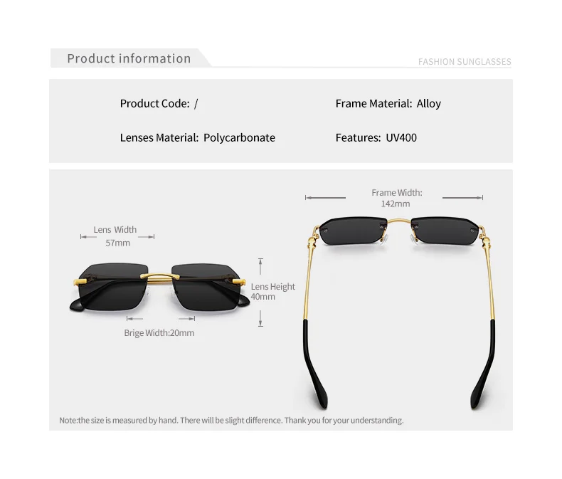 Hbk steampunk randlose Sonnenbrille Männer neue Vintage Geparden kopf legierung rahmen los für Mann Frauen Luxus fahren Sonnenbrille – Detail 9