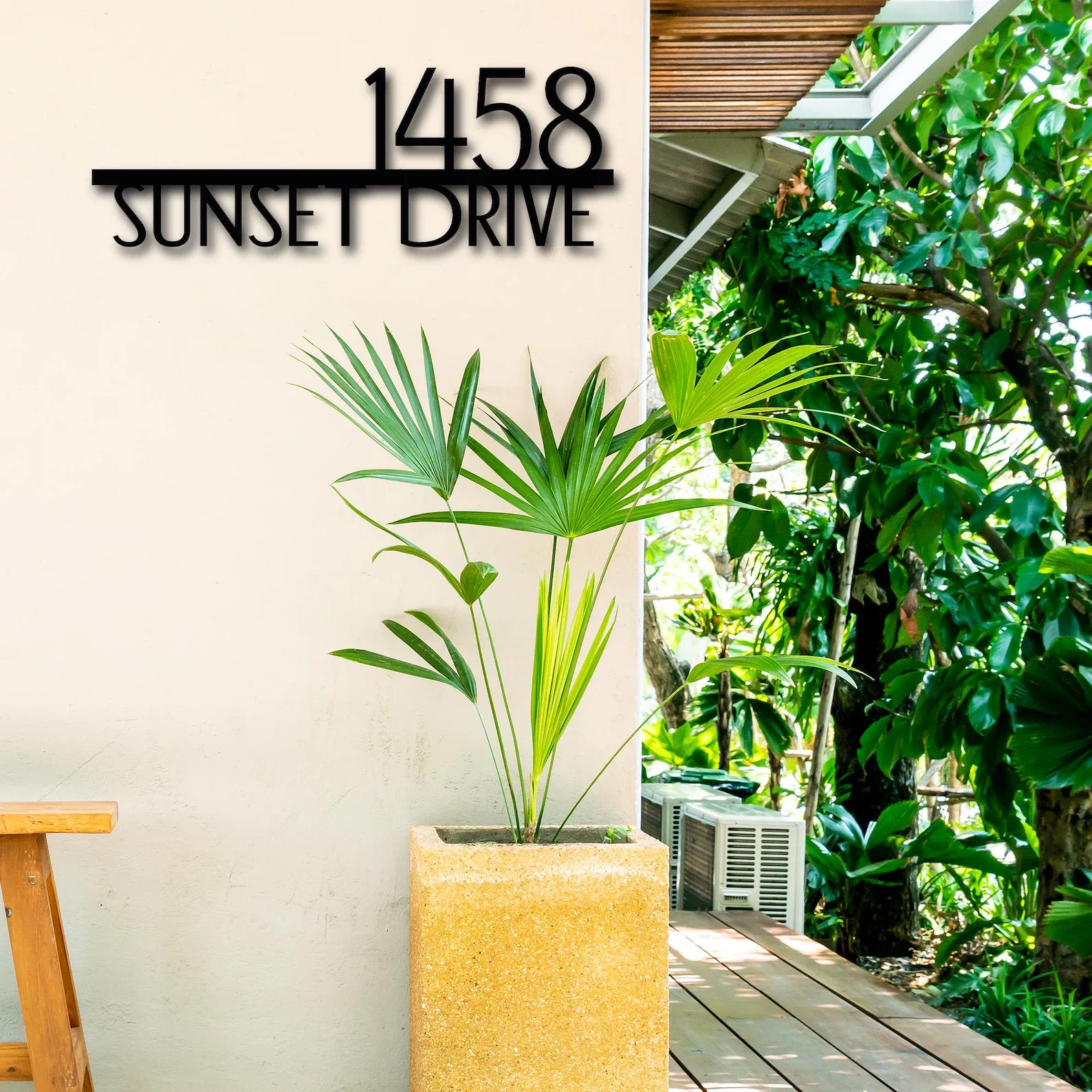 

Номер дома с подсветкой на заказ, металлическая адресная вывеска в стиле арт-деко для входной двери, современная адрес дома, подарок на свадьбу и новоселье