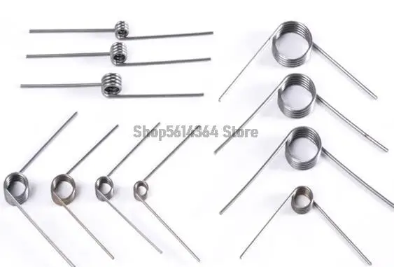 10pcs V-Shaped Torsion Spring for Long/Short Rotation with 90/180 Degree Angle - 0.4mm Steel Wire Diameter - Twist Spring