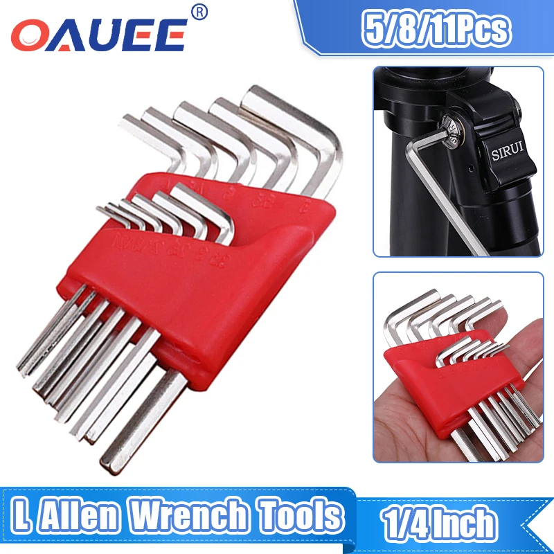 5/8/11Pcs Allen Wrench Tools Metric Wrench Inch Wrench L Wrench Allen Key Short Arm Wrench Tool Easy To Carry Pocket Hand Tools