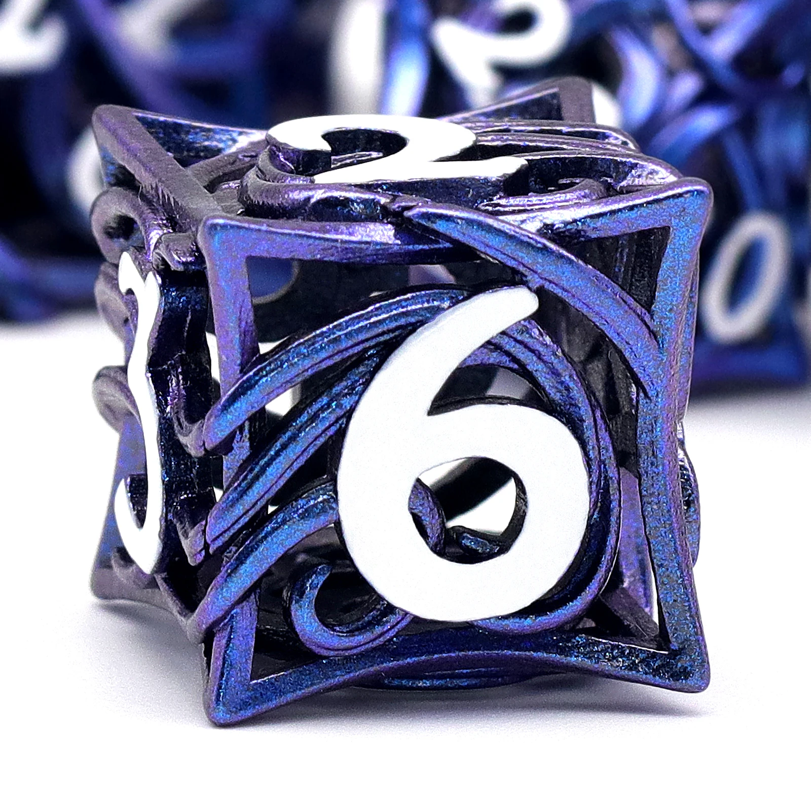 

DND 7PCS Polyhedral Dice Set Hollow Metal Vine DND Dice RPG Dice For Role Playing Game