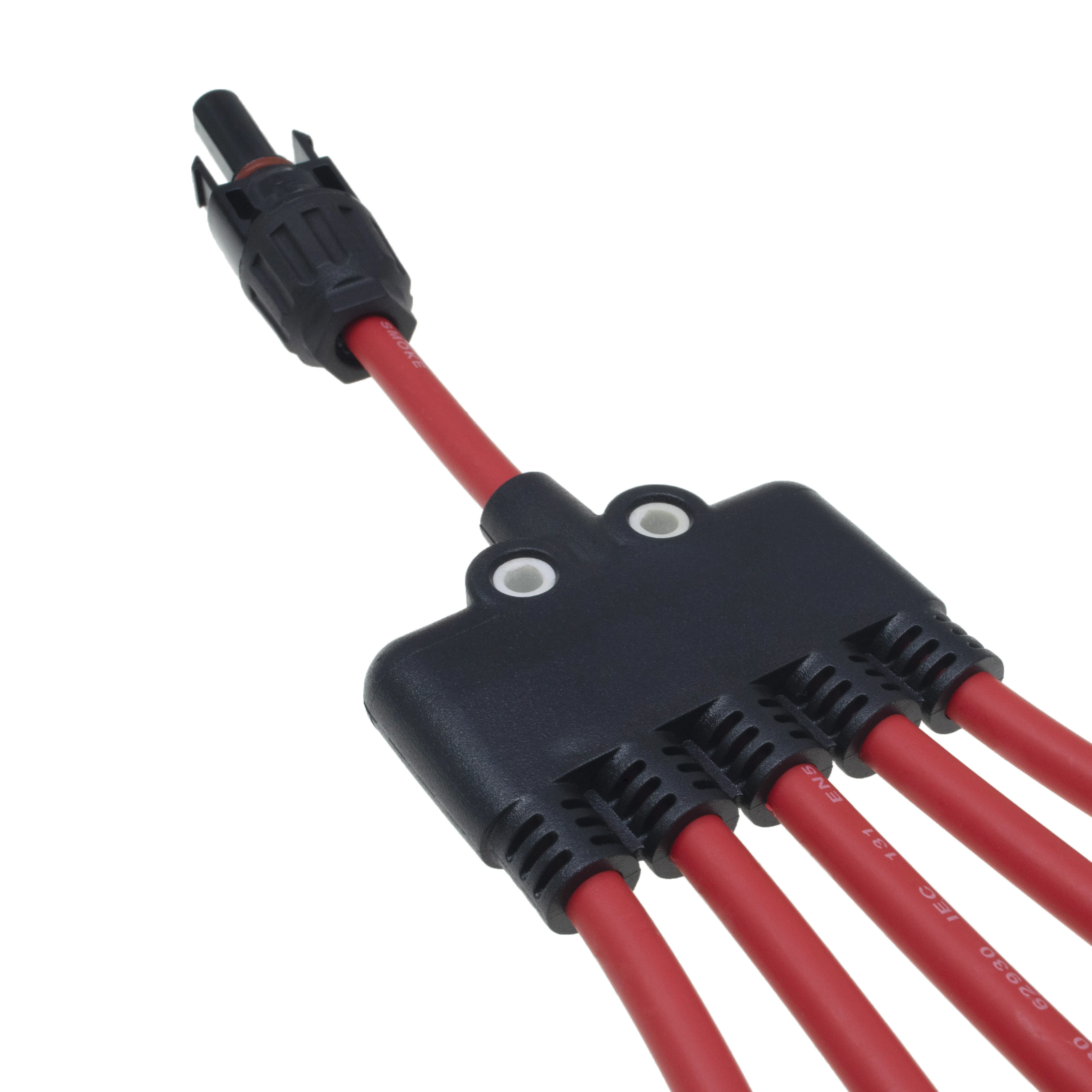 5-in-1 Y-Type Solar PV Splitter Connector, Electronic Harness Accessories, Multi-Port Solar Parts for Solar Panel Power Distribu