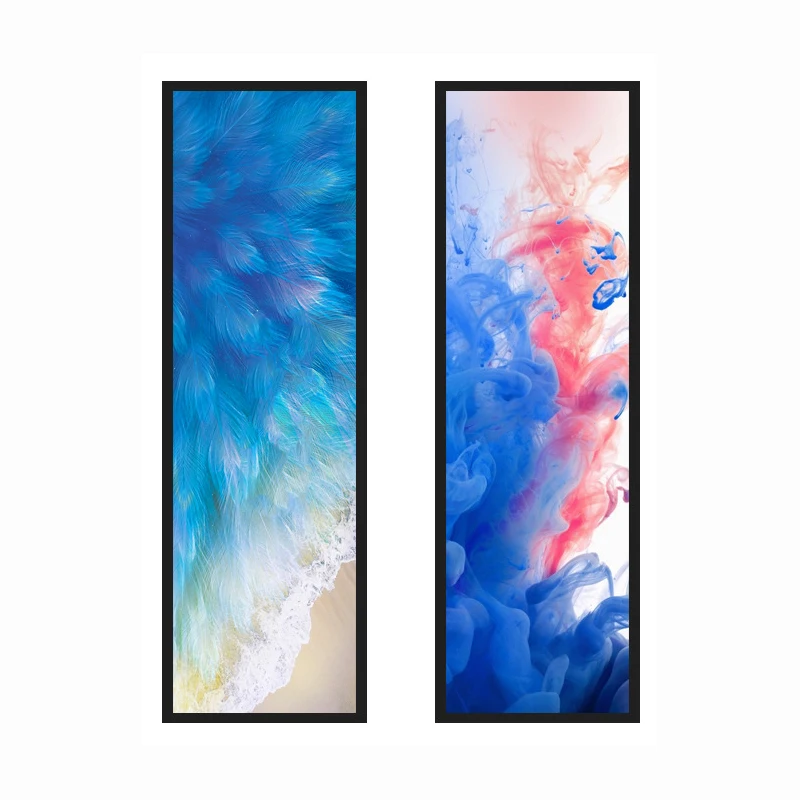 Shelf Edge 4K Monitor Stretched Bar LCD Panel Display Video Digital Signage Ultra Wide Digital Signage Display