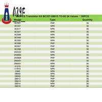 A29F-840PCS TO-92 Diode Transistor Set ABS Diode Transistor Suit 24 Specifications Transistor Kit