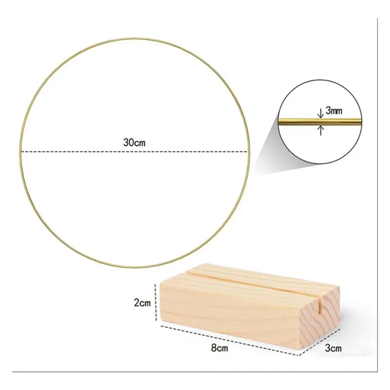 ABFW 10Pcs 12In Metal Floral Hoop Centerpiece with Stand for Table,Macrame Gold Wreath Ring Centerpiece Table Decorations