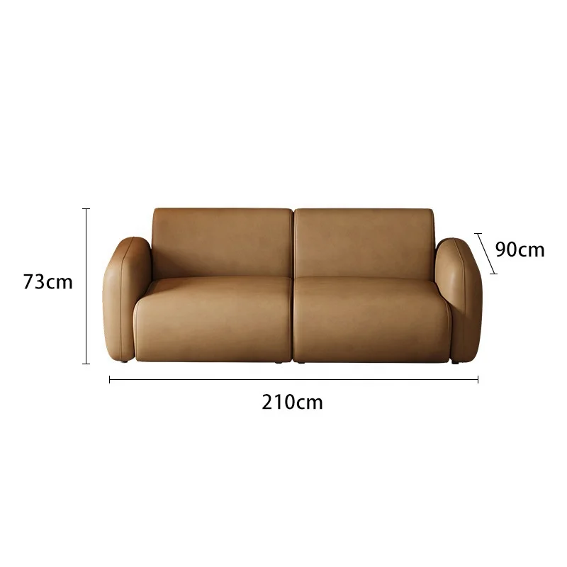 #Living Room Small Apartment PU Two Seat Sofa Light Luxury Modern Waterproof Anti-Cat Scratch Multifunctional Lazy Person Nordic