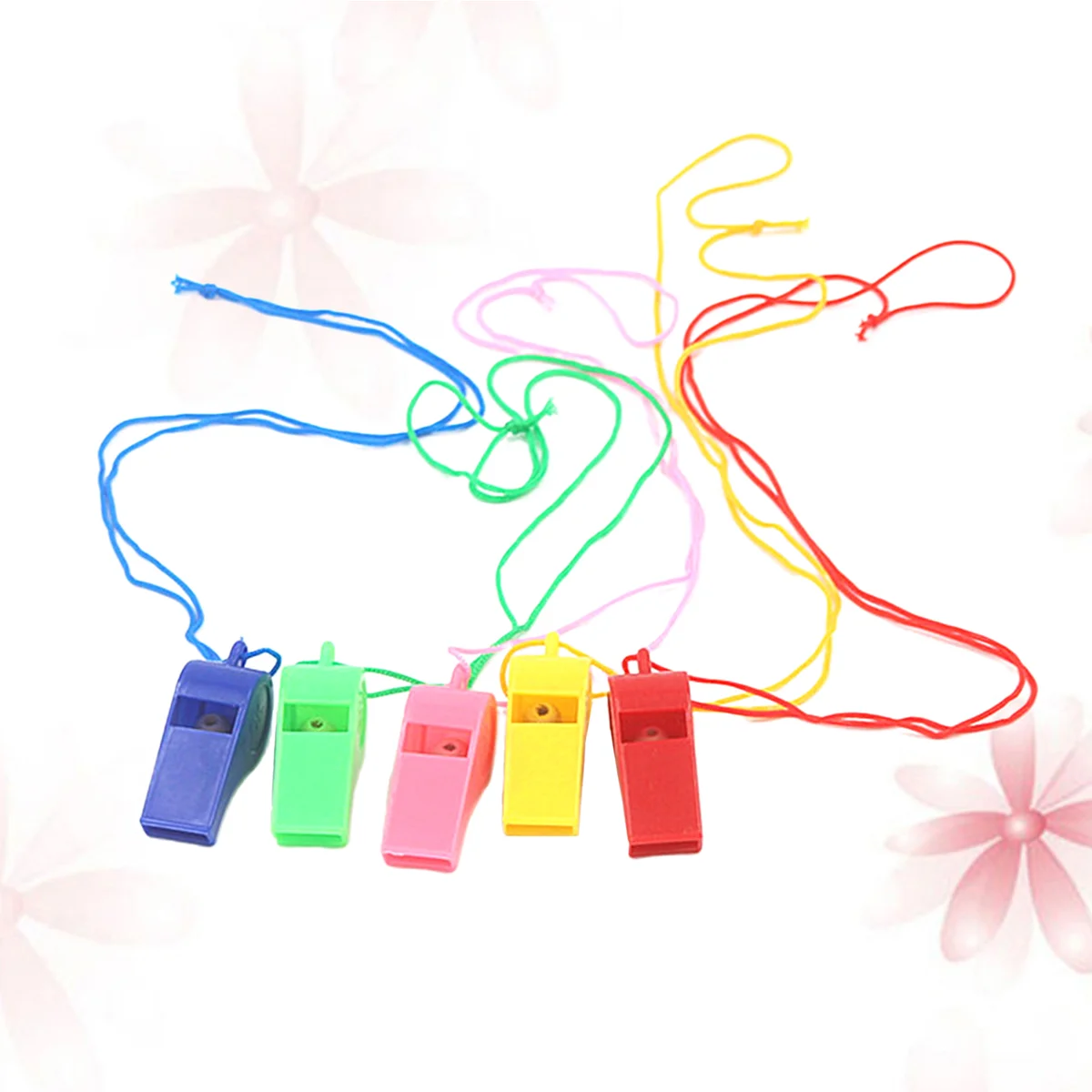 50Pcs Plastic Whistle Referee Training Whistle Kids Children Gift Party Favor Mixed Color whistle necklace