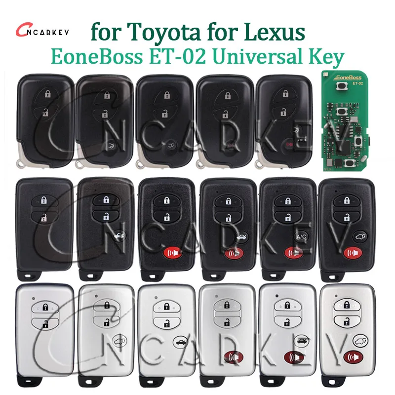 

ET-02 Smart Key Global For Toyota Crown Highlander Camry Corolla RAV4 Land Cruiser for Lexus EoneBoss 4D 8A Generable Bluetooth