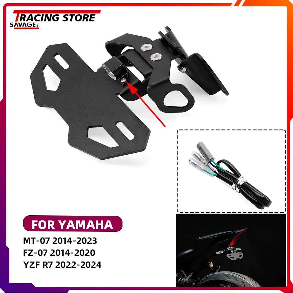 

For YAMAHA MT-07 FZ-07 YZF R7 Tail Tidy Fender Eliminator License Plate Holder Light Adapter Plug&Play Connector MT07 FZ07 YZFR7