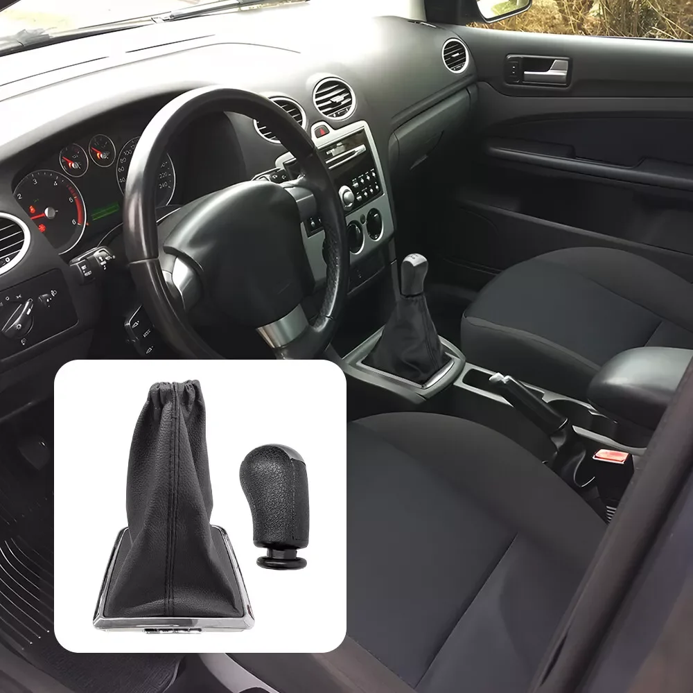 

5 Speed Gear Shift Collars Knob Lever Gaiter Boot Cover For Ford Focus MK2 2005-08 Automobiles Interior Parts Protective Cover