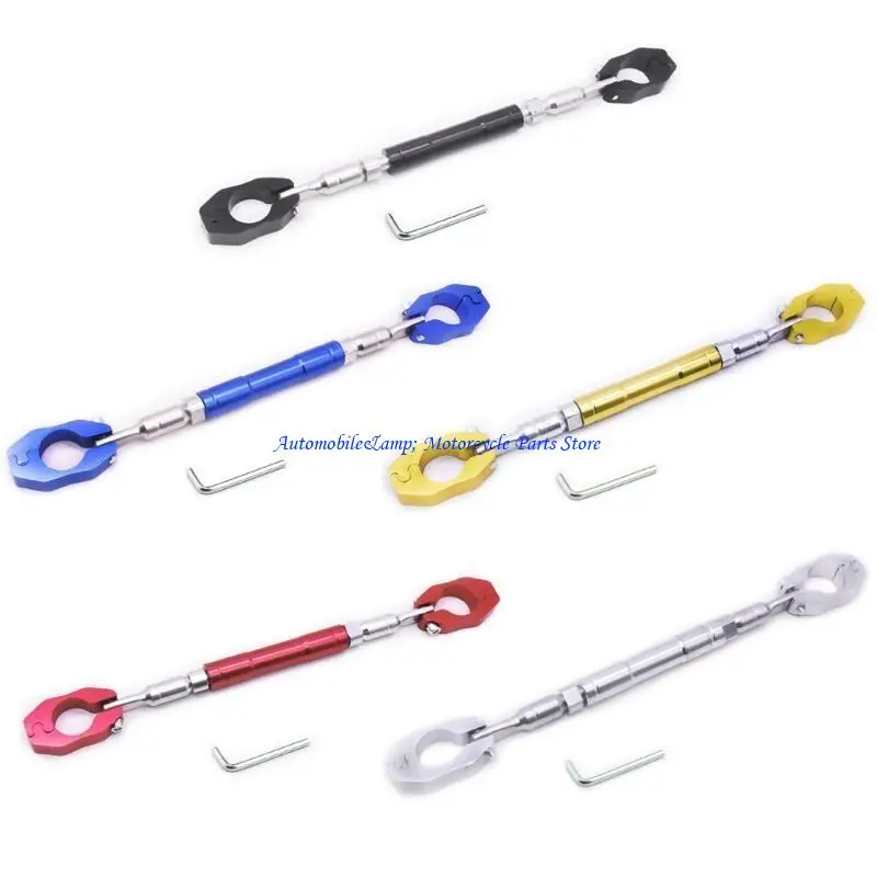 H7BD Adjustable Crossbar Balance Bracket Regulator Steering Wheel Reinforcing Motorcycle Balance Bar, Aluminum for All Riders