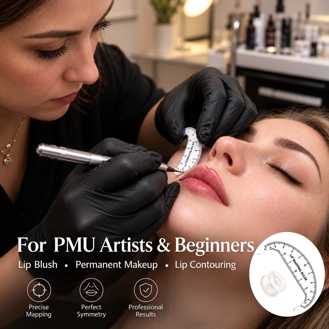 Lip Shaping Ruler Lip Mapping Ruler 1 Minute Fast Drawing Design Lip Easy Tool Microblading Permanent Makeup Stencils