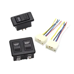 5 Pin Window Lifter Switch Car Power Electric Door Electric Window Button Connector Socket Single And Double with Plug