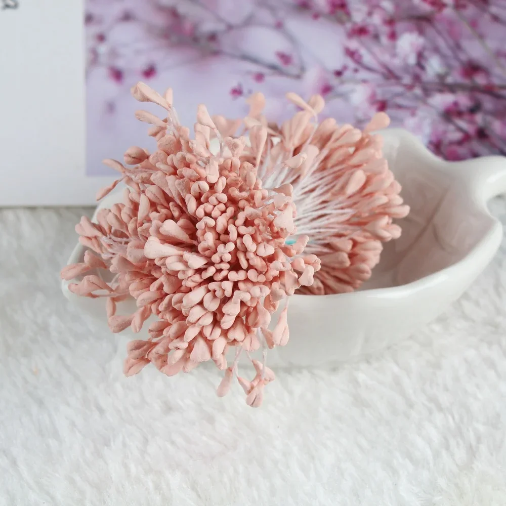 400pcs Simulation Matte Flower Core Match Head Gypsum Beads Stamen Rose Lily Flower Core DIY Handmade Accessories Material