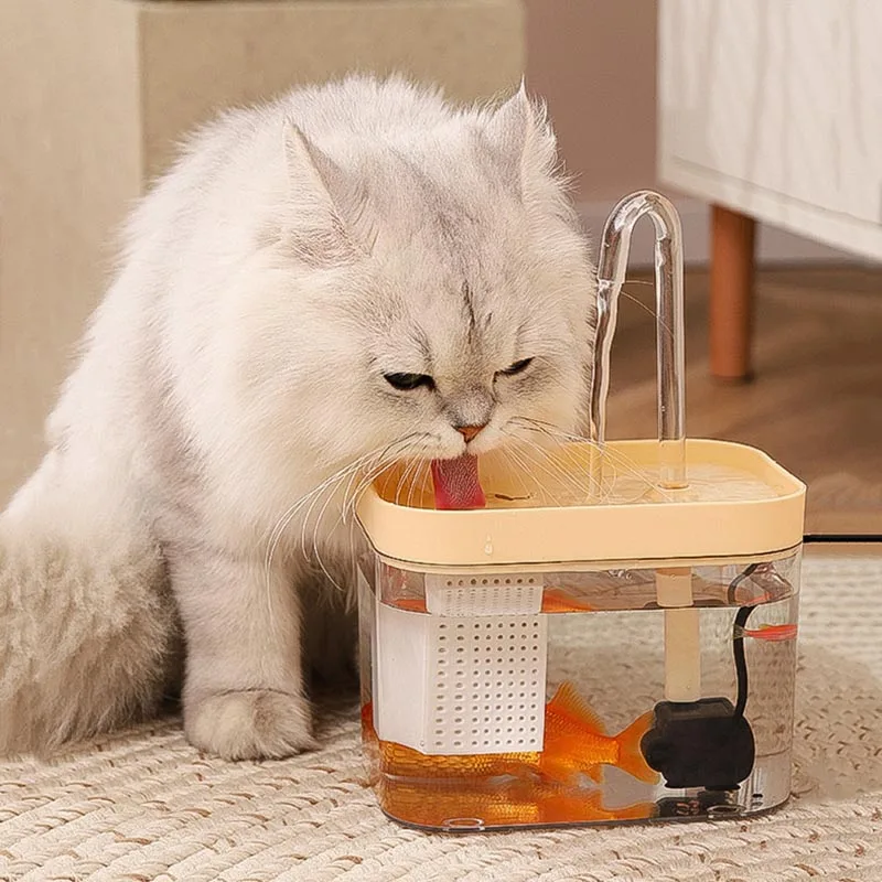 Pets Water Fountain Auto Filter USB Electric Mute Cat Drinker Bowl 1500mL Recirculate Filtring Drinker for Cats Water Dispenser