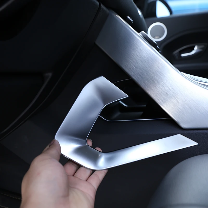 

For Land Rover Range Rover Evoque 2012-2018 Car central control U-shaped frame trim strip sticker ABS Interior accessories 2 Pcs
