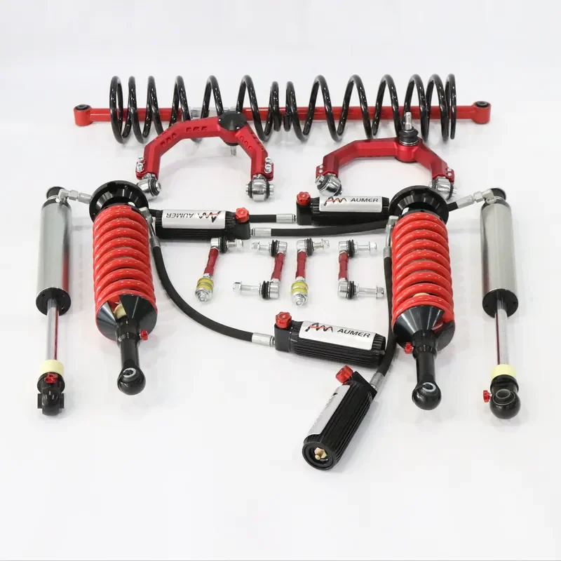 Aumer Prado Supply Compression and Rebound Adjustable Coilover Suspension Lift Kit for Land Cruiser Prado 120 4x4 Shock
