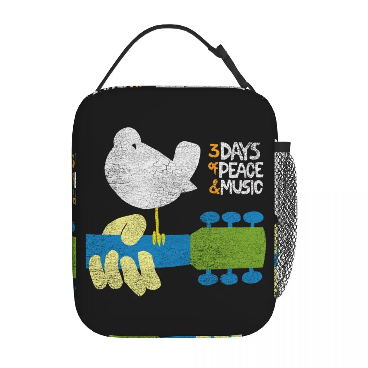 Woodstock threched isolierte Lunch pakete Thermo tasche wieder verwendbare tragbare Einkaufstasche Lunchbox Bento Pouch College Travel