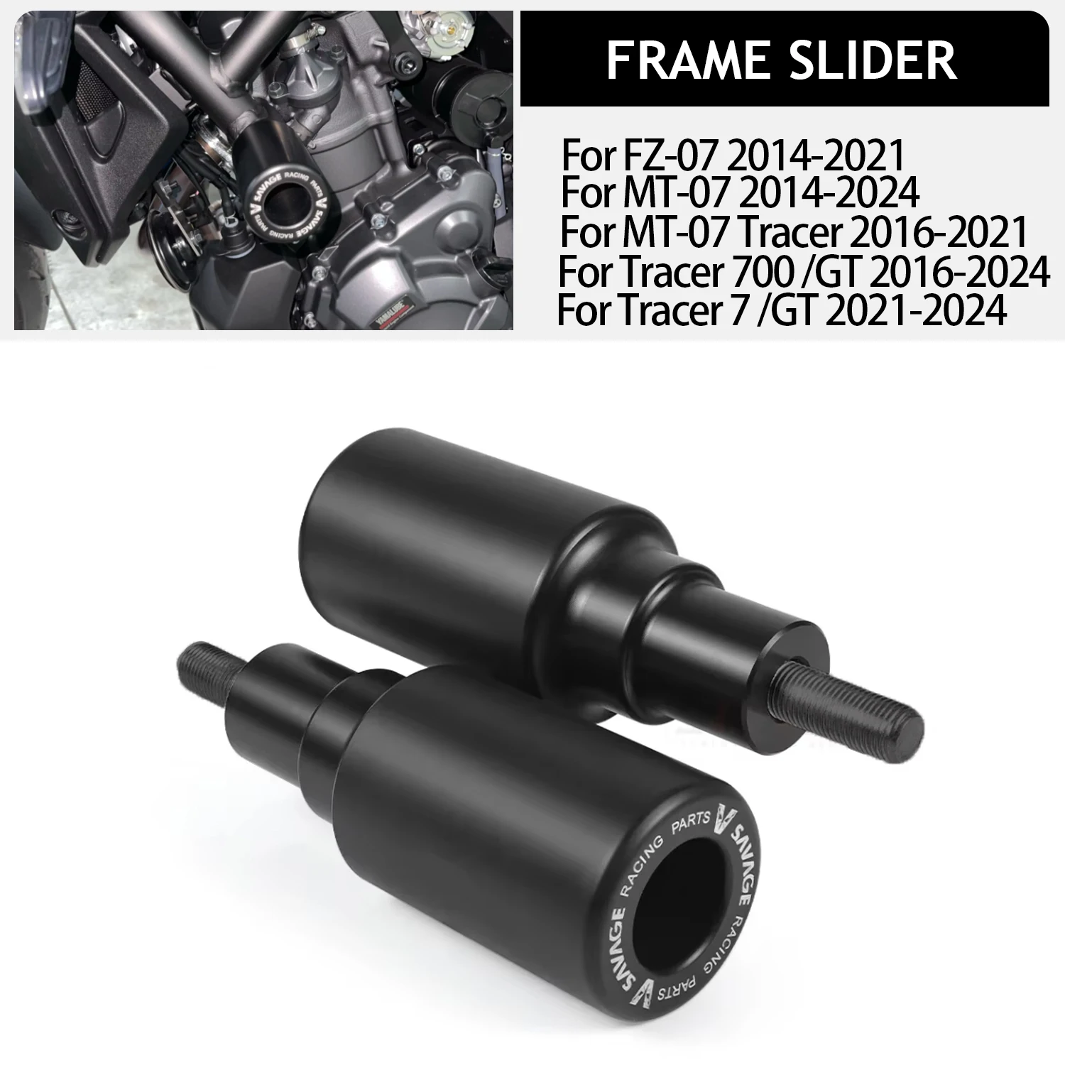 

For YAMAHA MT-07 Y-AM Tracer 700/7/GT FZ-07 Frame Anti Crash Protector Slider Motorcycle Engine Crash Pad Fairing Protection